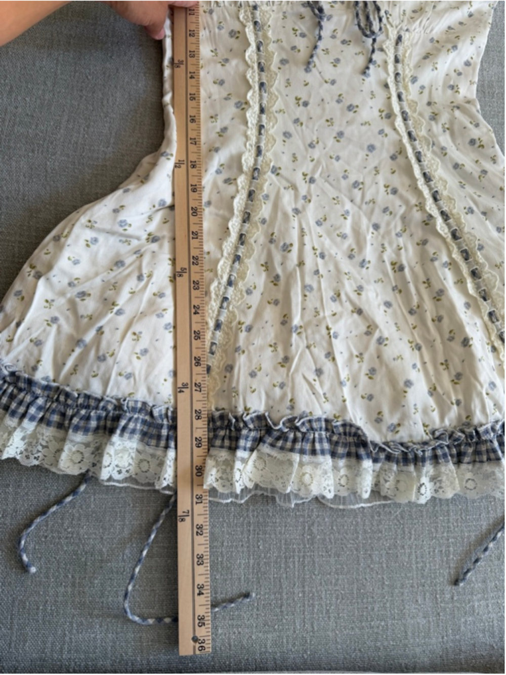 Lacemade ethereal lace coquette corset floral fairy doll mini dress - Picture 8 of 14